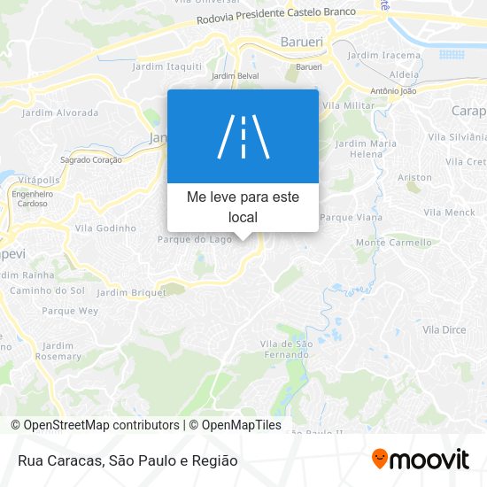 Rua Caracas mapa