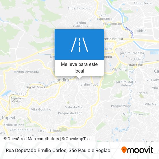 Rua Deputado Emílio Carlos mapa