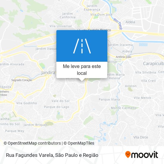 Rua Fagundes Varela mapa