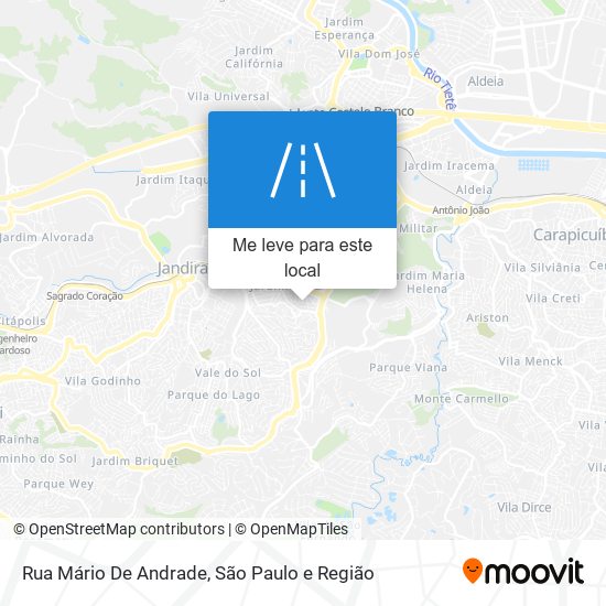 Rua Mário De Andrade mapa