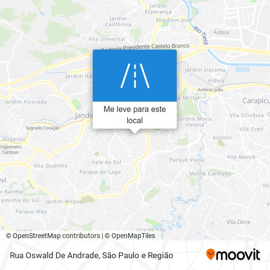 Rua Oswald De Andrade mapa