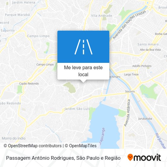 Passagem Antônio Rodrigues mapa