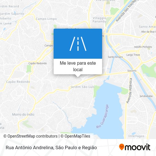 Rua Antônio Andrelina mapa