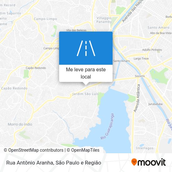 Rua Antônio Aranha mapa
