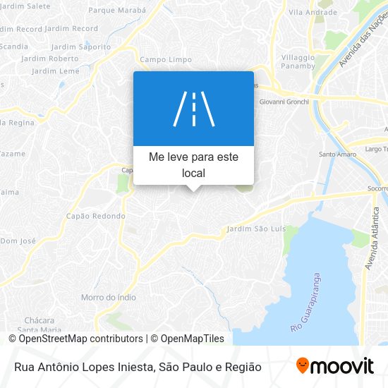 Rua Antônio Lopes Iniesta mapa