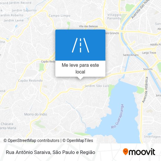 Rua Antônio Saraiva mapa