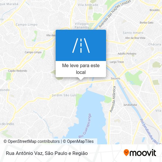 Rua Antônio Vaz mapa