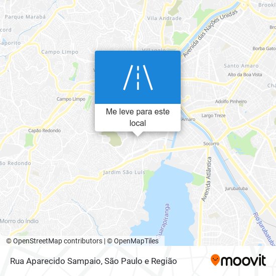 Rua Aparecido Sampaio mapa