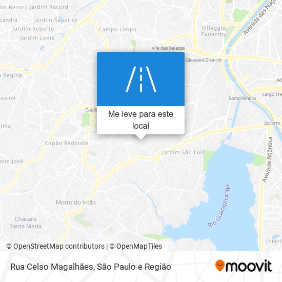 Rua Celso Magalhães mapa