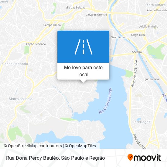 Rua Dona Percy Bauléo mapa