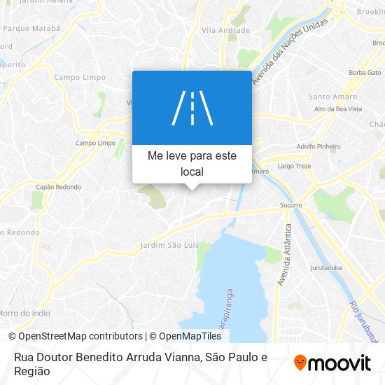 Rua Doutor Benedito Arruda Vianna mapa