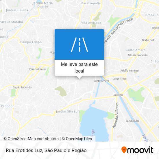 Rua Erotides Luz mapa
