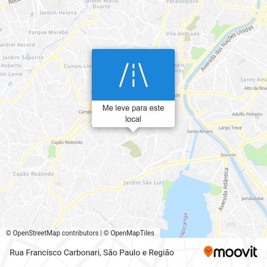 Rua Francisco Carbonari mapa