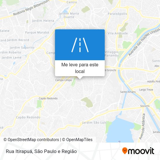 Rua Itirapuá mapa