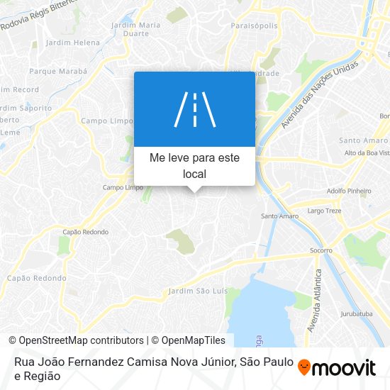 Rua João Fernandez Camisa Nova Júnior mapa