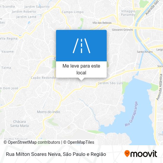 Rua Milton Soares Neiva mapa