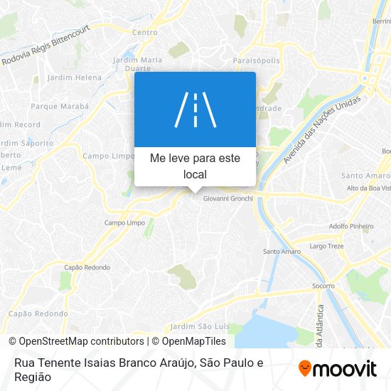 Rua Tenente Isaias Branco Araújo mapa