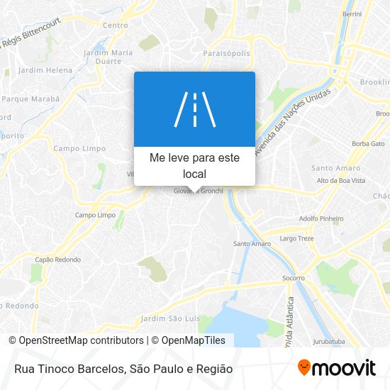 Rua Tinoco Barcelos mapa
