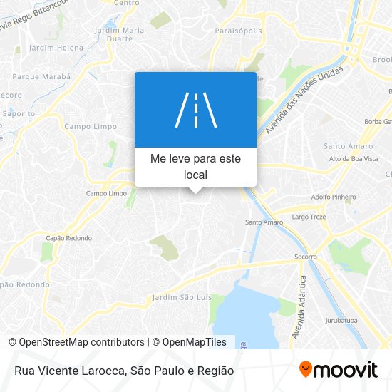 Rua Vicente Larocca mapa