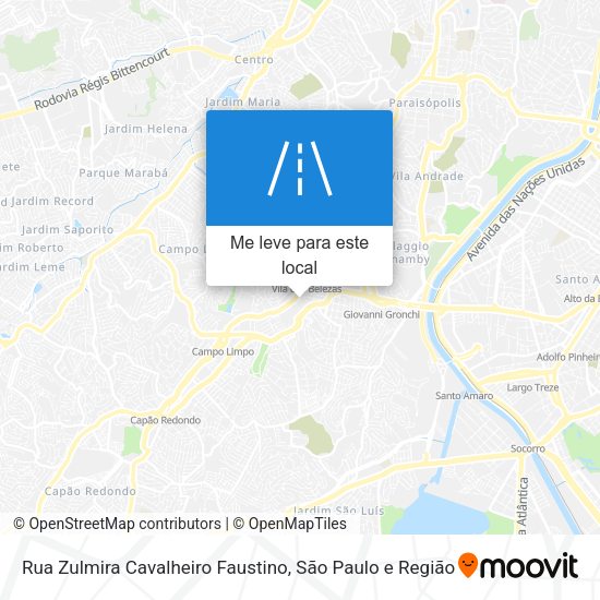 Rua Zulmira Cavalheiro Faustino mapa