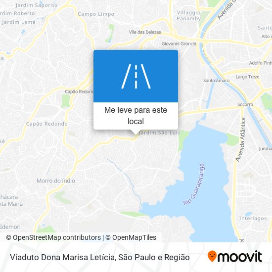 Viaduto Dona Marisa Letícia mapa