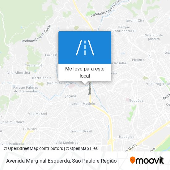 Avenida Marginal Esquerda mapa