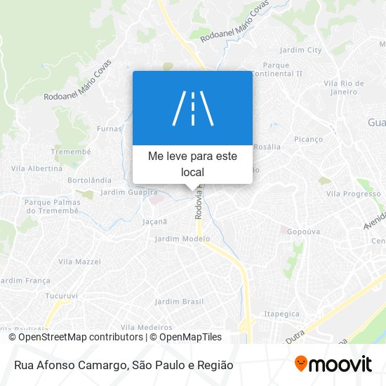 Rua Afonso Camargo mapa