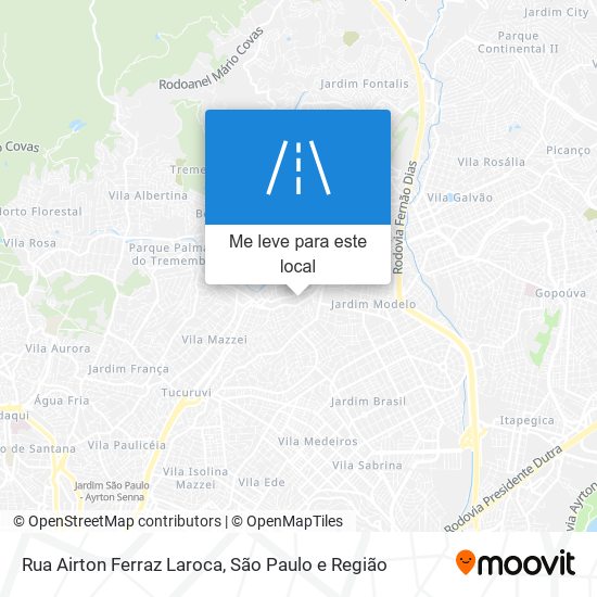 Rua Airton Ferraz Laroca mapa