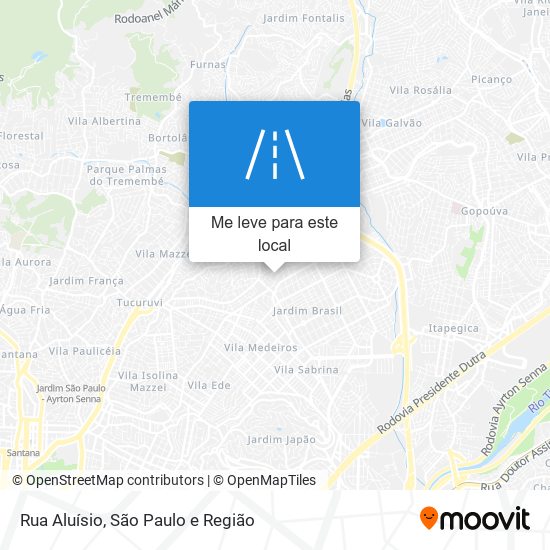 Rua Aluísio mapa