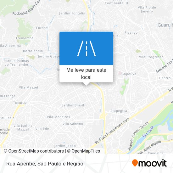 Rua Aperibé mapa