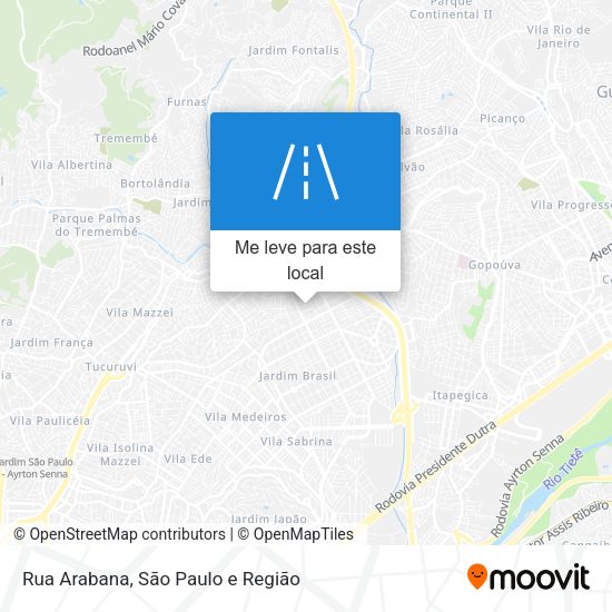 Rua Arabana mapa