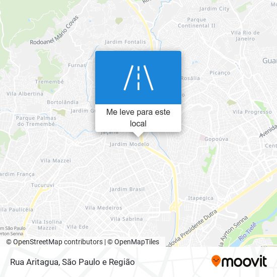 Rua Aritagua mapa