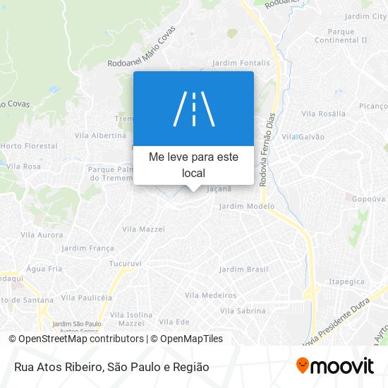 Rua Atos Ribeiro mapa