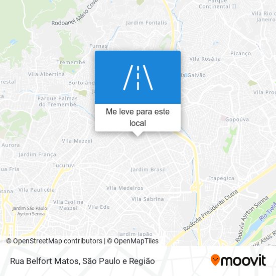 Rua Belfort Matos mapa