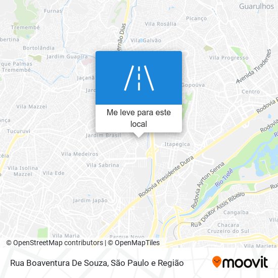 Rua Boaventura De Souza mapa