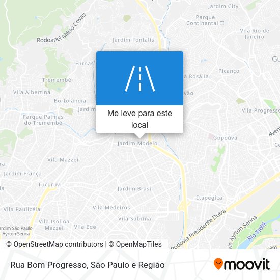 Rua Bom Progresso mapa