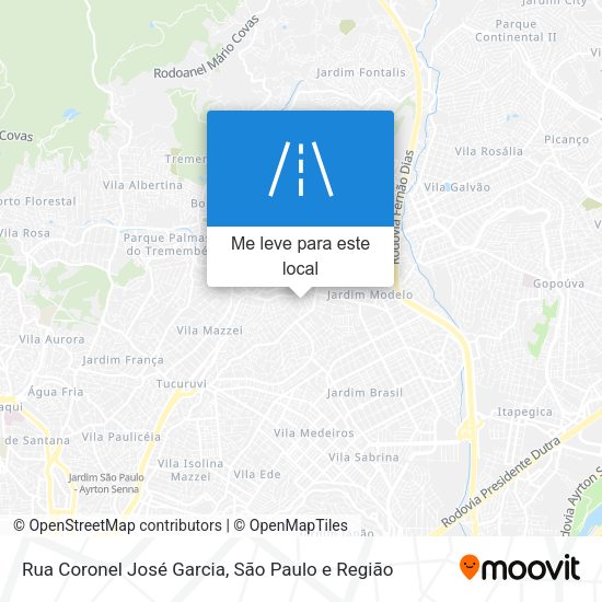 Rua Coronel José Garcia mapa