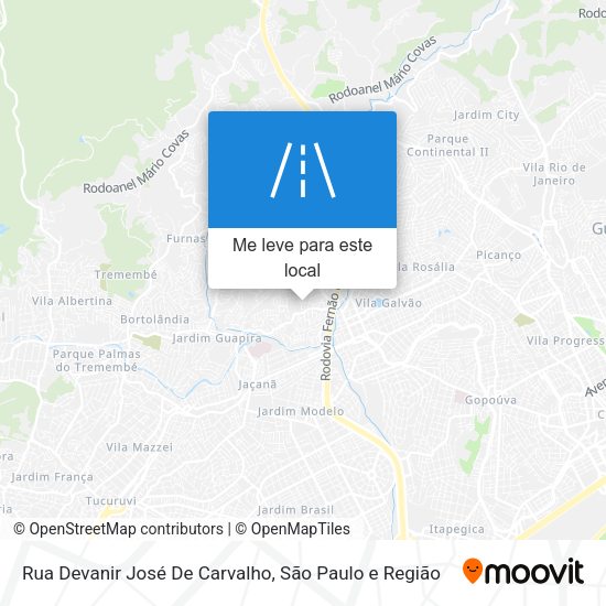 Rua Devanir José De Carvalho mapa