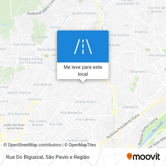 Rua Do Biguazal mapa