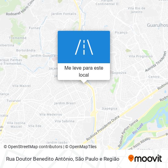 Rua Doutor Benedito Antônio mapa