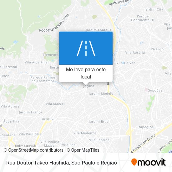 Rua Doutor Takeo Hashida mapa