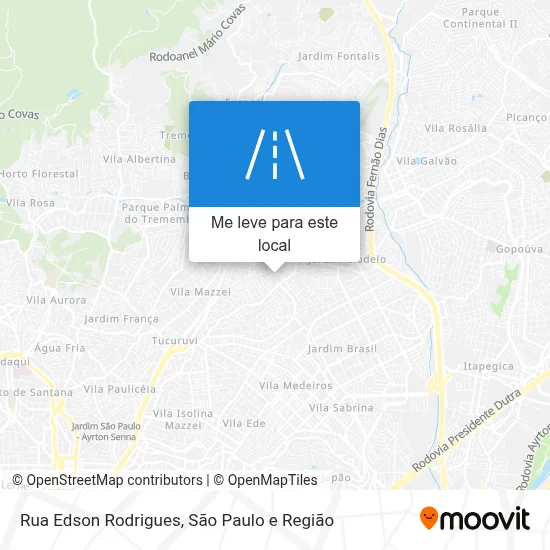 Rua Edson Rodrigues mapa