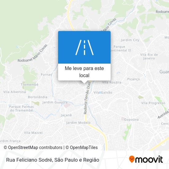 Rua Feliciano Sodré mapa