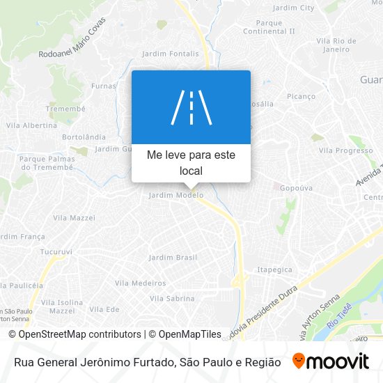 Rua General Jerônimo Furtado mapa
