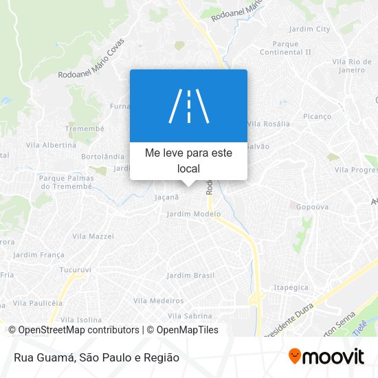 Rua Guamá mapa