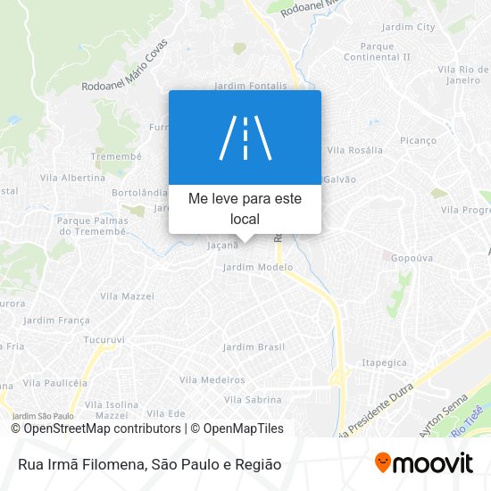 Rua Irmã Filomena mapa