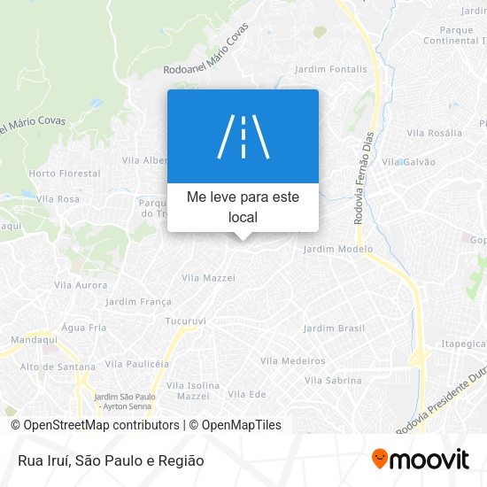 Rua Iruí mapa