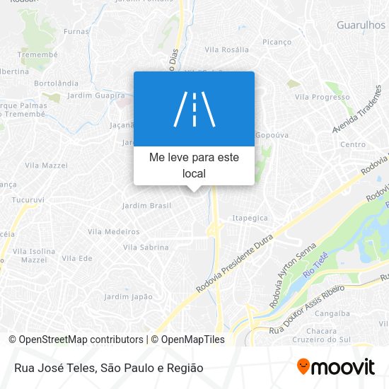 Rua José Teles mapa