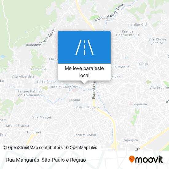 Rua Mangarás mapa