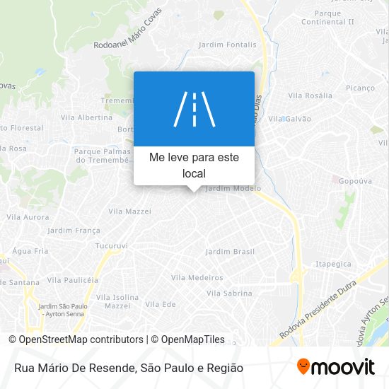 Rua Mário De Resende mapa